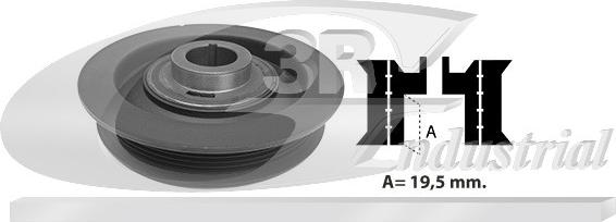 3RG 10408 - Belt Pulley, crankshaft car-mod.net