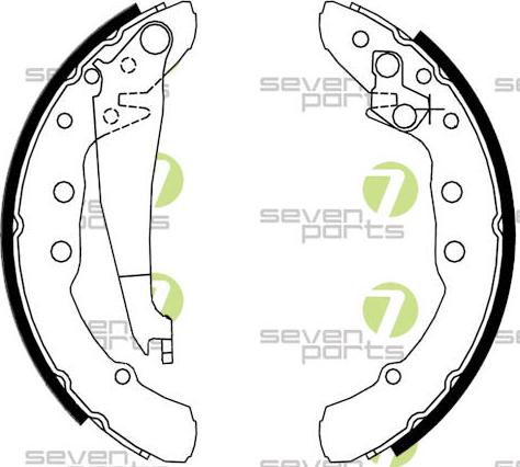 7 SEVEN PARTS SVG10408 - Drum Brake Shoe Set car-mod.net