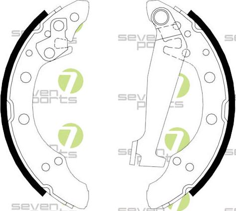 7 SEVEN PARTS SVG10407 - Drum Brake Shoe Set car-mod.net