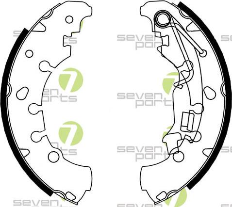7 SEVEN PARTS SVG10832 - Drum Brake Shoe Set car-mod.net
