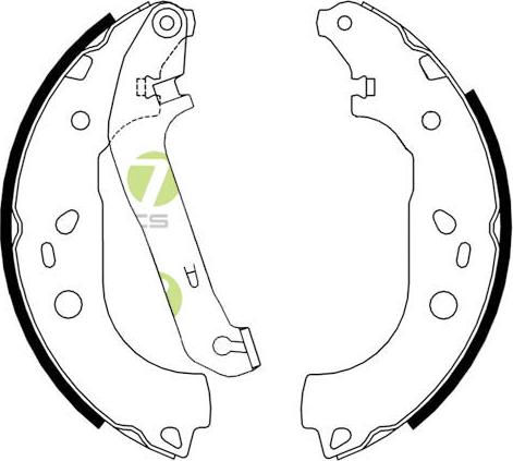 7 SEVEN PARTS SVG10872 - Drum Brake Shoe Set car-mod.net