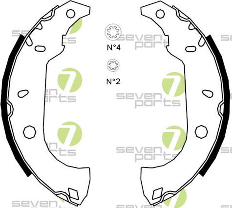 7 SEVEN PARTS SVG10345 - Drum Brake Shoe Set car-mod.net