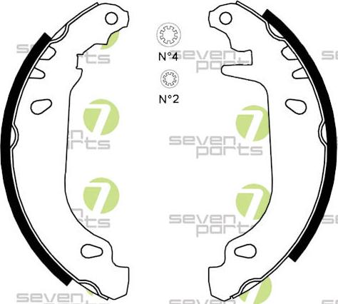 7 SEVEN PARTS SVG10355 - Drum Brake Shoe Set car-mod.net