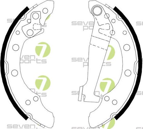7 SEVEN PARTS SVG10254 - Drum Brake Shoe Set car-mod.net