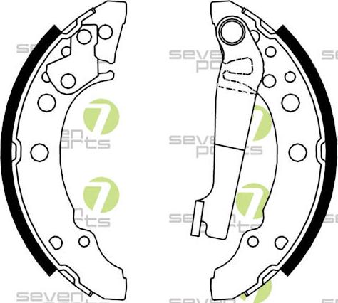 7 SEVEN PARTS SVG10233 - Drum Brake Shoe Set car-mod.net