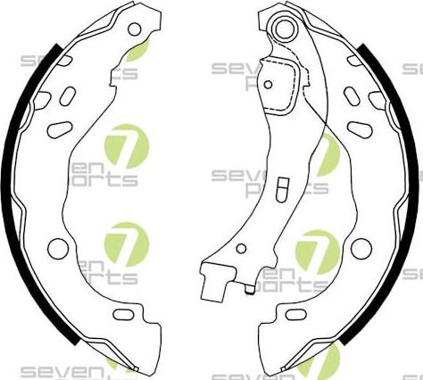 7 SEVEN PARTS SVG10798 - Drum Brake Shoe Set car-mod.net