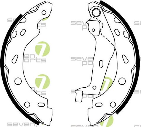 7 SEVEN PARTS SVG10793 - Drum Brake Shoe Set car-mod.net