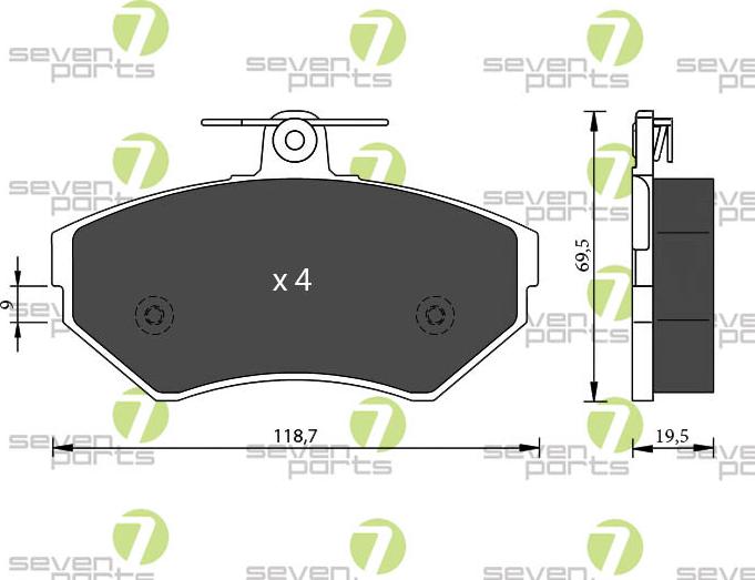 7 SEVEN PARTS SVP19320 - Brake Pad Set, disc brake car-mod.net
