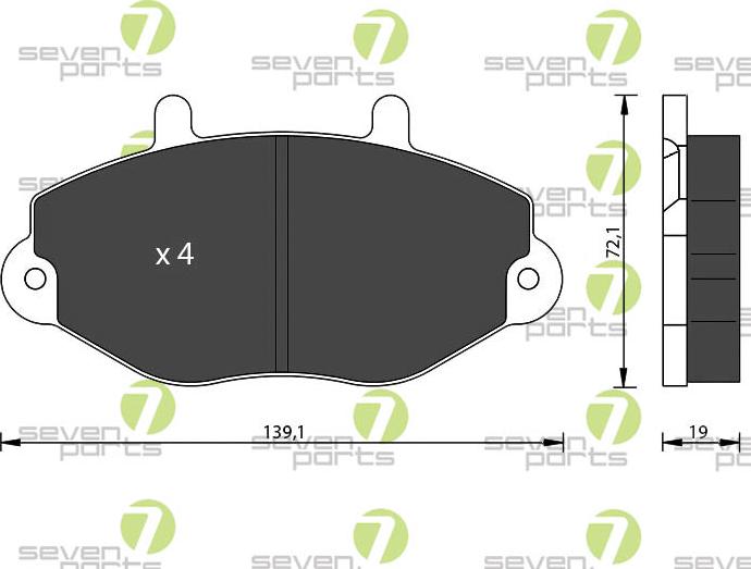 7 SEVEN PARTS SVP14990 - Brake Pad Set, disc brake car-mod.net