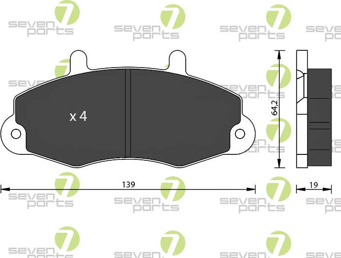 7 SEVEN PARTS SVP14980 - Brake Pad Set, disc brake car-mod.net