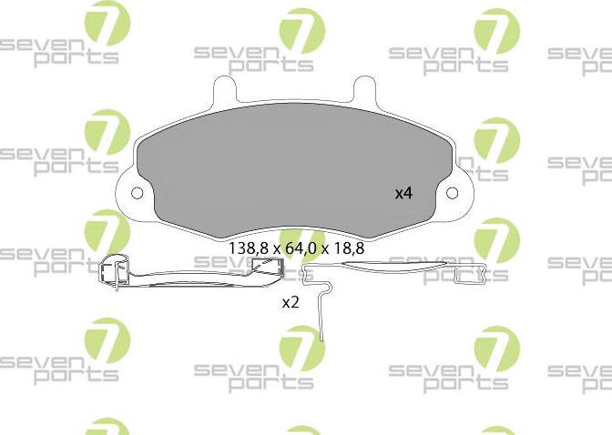 7 SEVEN PARTS SVP14981 - Brake Pad Set, disc brake car-mod.net