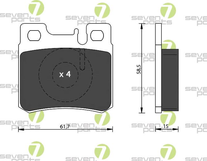 7 SEVEN PARTS SVP14400 - Brake Pad Set, disc brake car-mod.net