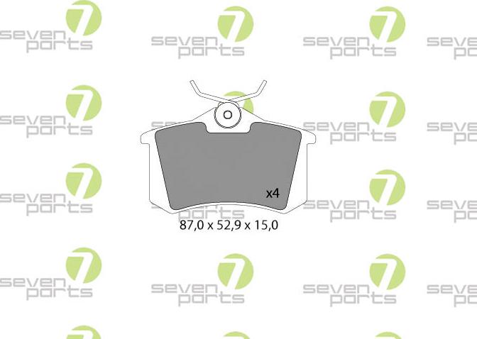 7 SEVEN PARTS SVP14350 - Brake Pad Set, disc brake car-mod.net