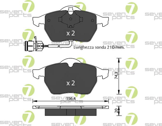 7 SEVEN PARTS SVP15644 - Brake Pad Set, disc brake car-mod.net