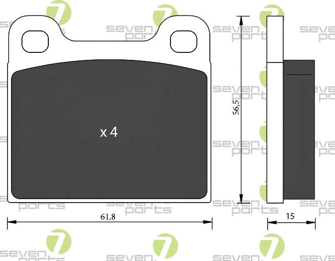 7 SEVEN PARTS SVP10051 - Brake Pad Set, disc brake car-mod.net