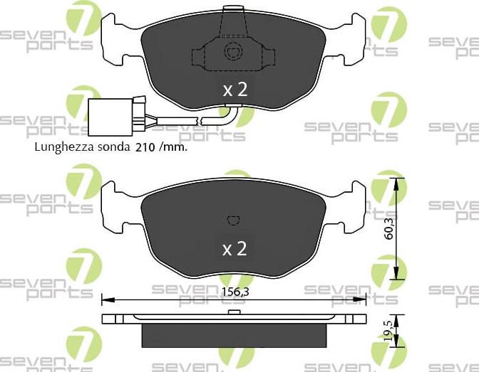 7 SEVEN PARTS SVP18431 - Brake Pad Set, disc brake car-mod.net