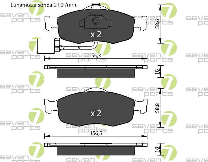 7 SEVEN PARTS SVP17571 - Brake Pad Set, disc brake car-mod.net