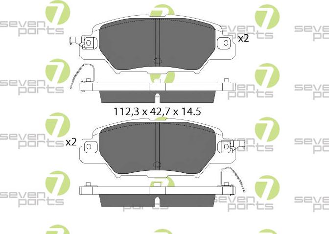 7 SEVEN PARTS SVP29480 - Brake Pad Set, disc brake car-mod.net