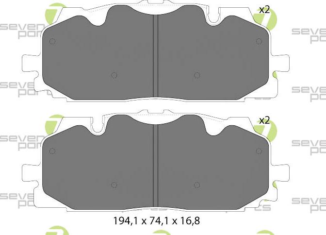 7 SEVEN PARTS SVP29690 - Brake Pad Set, disc brake car-mod.net