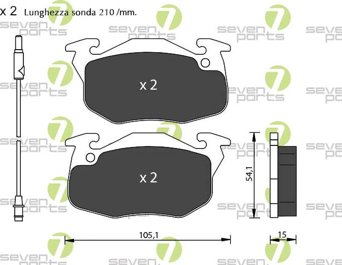 7 SEVEN PARTS SVP29020 - Brake Pad Set, disc brake car-mod.net