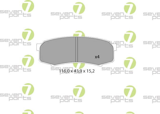 7 SEVEN PARTS SVP24410 - Brake Pad Set, disc brake car-mod.net