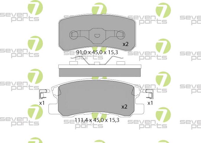 7 SEVEN PARTS SVP24590 - Brake Pad Set, disc brake car-mod.net