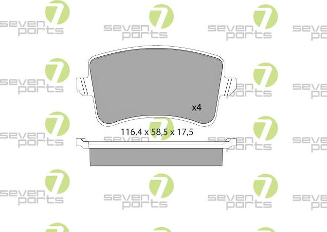 7 SEVEN PARTS SVP24090 - Brake Pad Set, disc brake car-mod.net