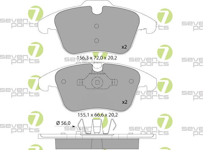7 SEVEN PARTS SVP24140 - Brake Pad Set, disc brake car-mod.net