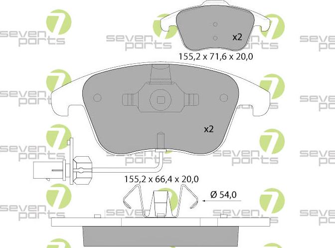 7 SEVEN PARTS SVP24141 - Brake Pad Set, disc brake car-mod.net