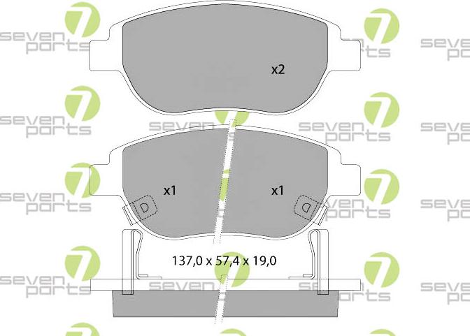 7 SEVEN PARTS SVP24131 - Brake Pad Set, disc brake car-mod.net