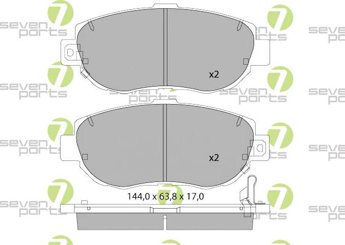 7 SEVEN PARTS SVP24760 - Brake Pad Set, disc brake car-mod.net