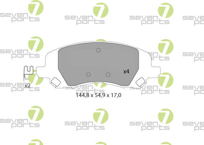 7 SEVEN PARTS SVP25910 - Brake Pad Set, disc brake car-mod.net