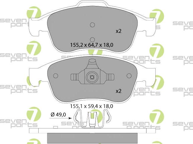 7 SEVEN PARTS SVP25630 - Brake Pad Set, disc brake car-mod.net