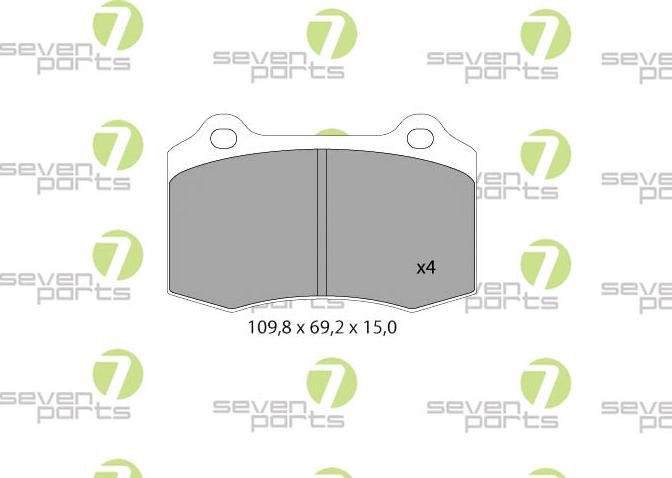 7 SEVEN PARTS SVP25012 - Brake Pad Set, disc brake car-mod.net