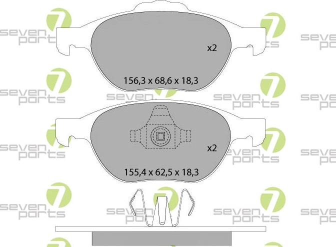 7 SEVEN PARTS SVP26920 - Brake Pad Set, disc brake car-mod.net