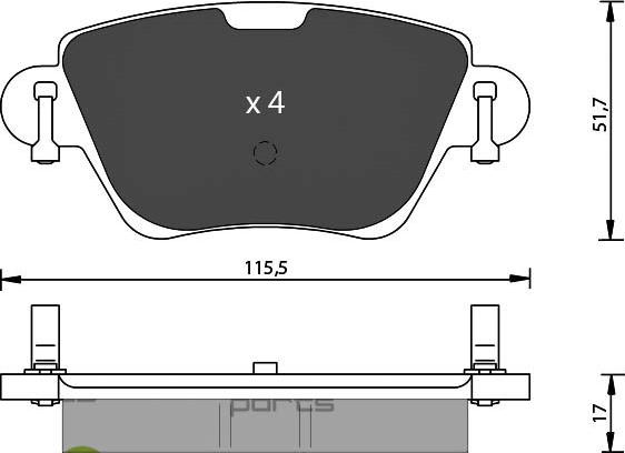 7 SEVEN PARTS SVP20870 - Brake Pad Set, disc brake car-mod.net