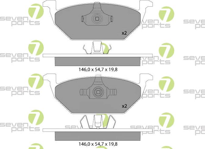 7 SEVEN PARTS SVP20291 - Brake Pad Set, disc brake car-mod.net