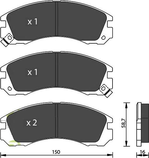 7 SEVEN PARTS SVP21570 - Brake Pad Set, disc brake car-mod.net