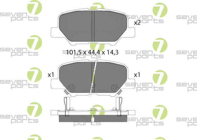 7 SEVEN PARTS SVP28620 - Brake Pad Set, disc brake car-mod.net