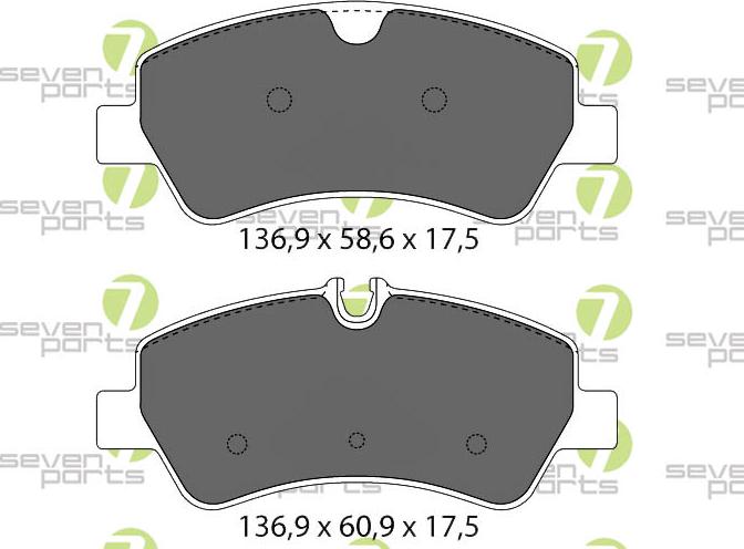 7 SEVEN PARTS SVP28290 - Brake Pad Set, disc brake car-mod.net