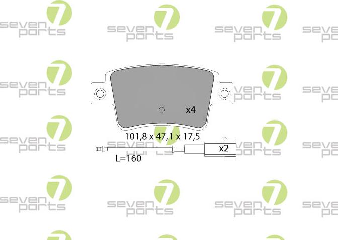7 SEVEN PARTS SVP23471 - Brake Pad Set, disc brake car-mod.net