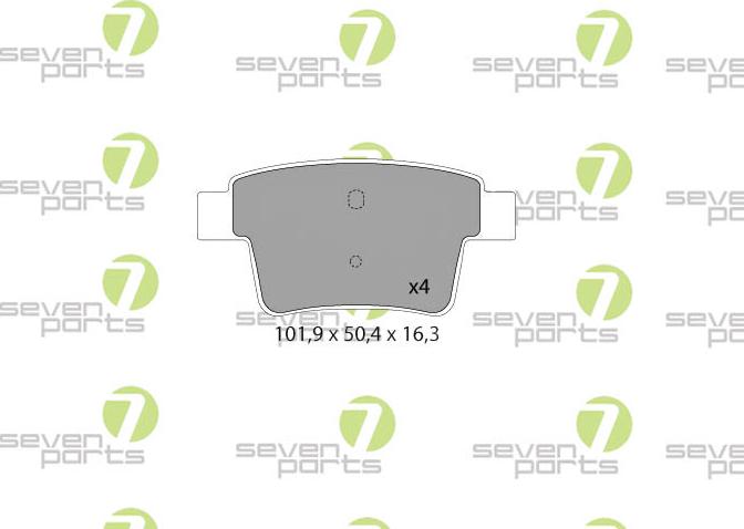 7 SEVEN PARTS SVP23510 - Brake Pad Set, disc brake car-mod.net