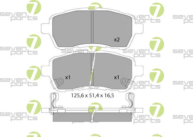 7 SEVEN PARTS SVP23690 - Brake Pad Set, disc brake car-mod.net
