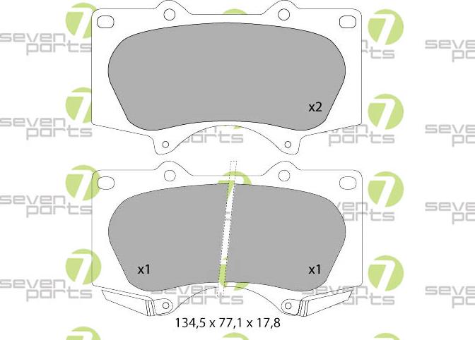 7 SEVEN PARTS SVP23180 - Brake Pad Set, disc brake car-mod.net
