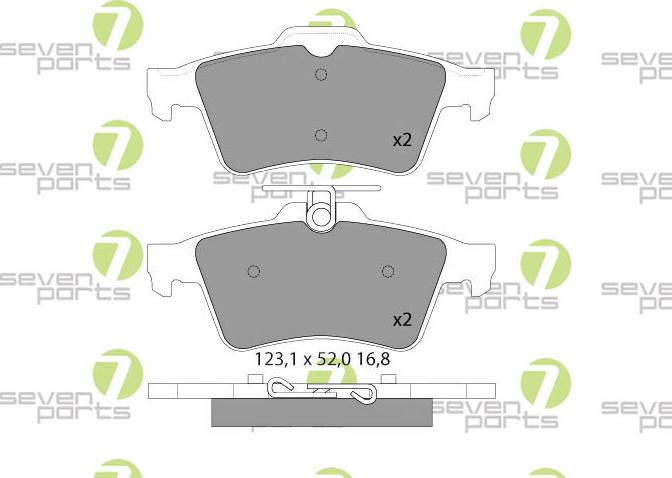 7 SEVEN PARTS SVP23291 - Brake Pad Set, disc brake car-mod.net