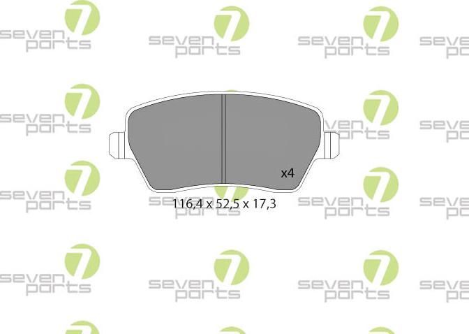 7 SEVEN PARTS SVP22440 - Brake Pad Set, disc brake car-mod.net