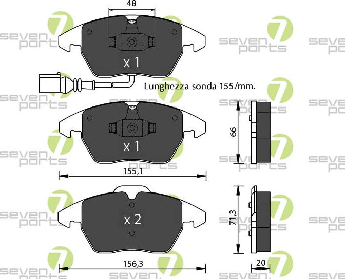 7 SEVEN PARTS SVP22540 - Brake Pad Set, disc brake car-mod.net
