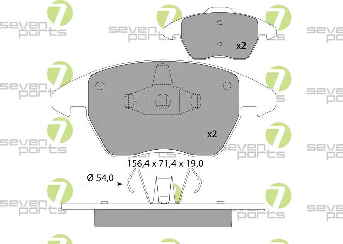 7 SEVEN PARTS SVP22541 - Brake Pad Set, disc brake car-mod.net