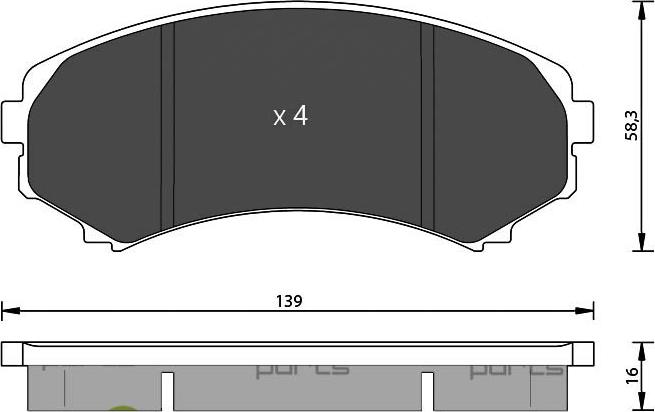 7 SEVEN PARTS SVP22270 - Brake Pad Set, disc brake car-mod.net