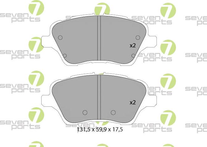 7 SEVEN PARTS SVP27510 - Brake Pad Set, disc brake car-mod.net